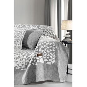 Ριxτάρι Duomo Grey Τετραθέσιου Καναπέ 180x350 guy Laroche  37% Cotton-21% Polyester-42% Acrylic