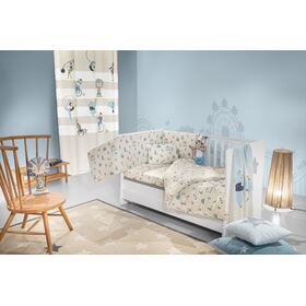 Σετ 3τμχ. Βρεφικά Σεντόνια Enjoy sky Saint Clair  100% Cotton