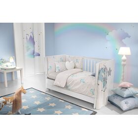 Σετ 3τμχ. Βρεφικά Σεντόνια Pinto Aqua Saint Clair  100% Cotton