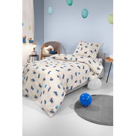Σετ 3τμχ. Παιδικά Σεντόνια pet Blue (Λάστιχο) Saint Clair  100% Cotton