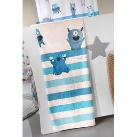 Κουβέρτα Bebe Ultrasoft Monsters Blue 110x140 Saint Clair  100% Polyester