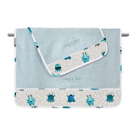 Σετ 2τμχ. Βρεφικές Πετσέτες Monsters Blue Saint Clair  100% Cotton