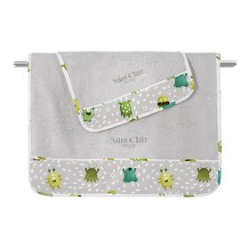 Σετ 2τμχ. Βρεφικές Πετσέτες Monsters Lime Saint Clair  100% Cotton
