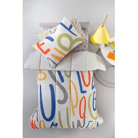 Παιδική Παπλωματοθήκη Letters Multi Suede 165x225 guy Laroche  top Μicrofiber / Bottom Cotton