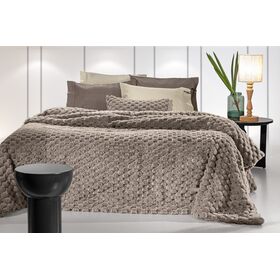Κουβέρτα Elixir Taupe 260x240 guy Laroche  100% Polyester Art. fur