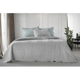 Σετ 2τμχ Κουβερλί Bone Grey 220x240 guy Laroche  100% Fine Microfiber