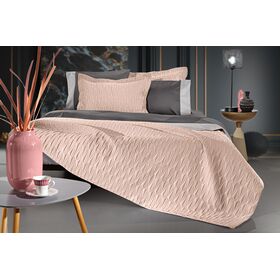 Σετ 3τμχ Κουβερλί Ruby old Pink 240x250 guy Laroche  100% Microsatin