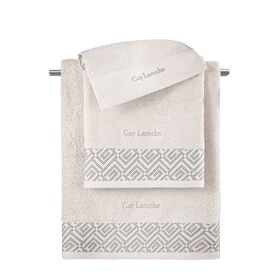 Σετ 3τμχ Πετσέτες Emblem Ivory guy Laroche  100% Cotton 500 Gr/m10