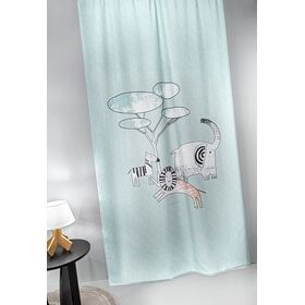 Βρεφική Κουρτίνα Zootopia Aqua Grey 145x270 guy Laroche  100% Polyester