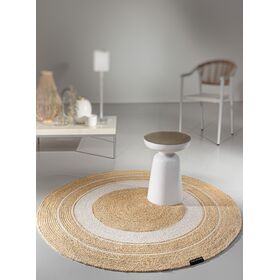 Χαλί Majestic White Round 150εκ. guy Laroche  100% Jute