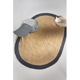 Χαλί Nest Anthracite Oval 140x210εκ. guy Laroche  100% Jute