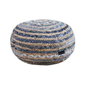 Πούφ Ottoman Denim 50x25 guy Laroche  50% Cotton - 50% Jute