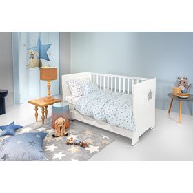 Σετ 3τμχ Βρεφικά Σεντόνια paw Ciel 115x170 guy Laroche  100% Cotton