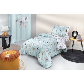Σετ 3τμχ Παιδικά Σεντόνια Zootopia Aqua-Grey 165x250 guy Laroche  100% Cotton
