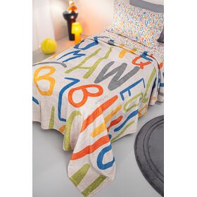 Παιδική Κουβέρτα Ultrasoft Letters Multi 160x220 guy Laroche  100% Polyester