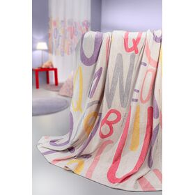 Παιδική Κουβέρτα Ultrasoft Letters Pink 160x220 guy Laroche  100% Polyester