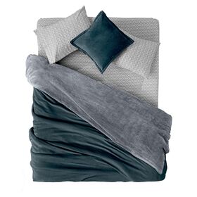 Σετ 2τμχ Κουβέρτα Velvet Emerald 160x220 guy Laroche  100% Flannel