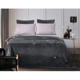 Σετ 2τμχ Κουβέρτα Bolzano Anthracite 160x220 guy Laroche  100% Velvet Pol.