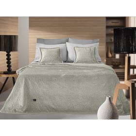 Σετ 2τμχ Κουβέρτα Bolzano Khaki 160x220 guy Laroche  100% Velvet Pol.