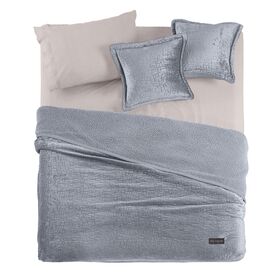 Σετ 2τμχ Κουβέρτα Bolzano Silver 160x220 guy Laroche  100% Velvet Pol.
