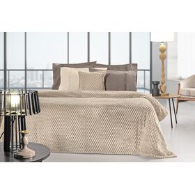 Σετ 2τμχ Κουβέρτα Smoothie Taupe 220x240 guy Laroche  100% Pol. - Microfiber