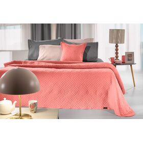 Σετ 2τμχ Κουβερλί Curves Coral 160x240 guy Laroche  100% Fine Microfiber