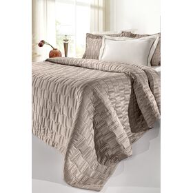 Σετ 3τμχ Κουβερλί Brick Taupe 240x250 guy Laroche  100% Microsatin