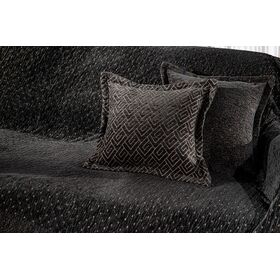 Μαξιλάρι Διακοσμητικό Pouat Noir 50x50 (Χωρίς Γέμιση) guy Laroche  50% Cotton -50% Chenille