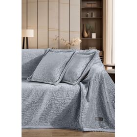 Ριχτάρι Bolzano Silver 130x170 + Διακοσμητικό Μαξιλάρι guy Laroche  100% Velvet Pol.