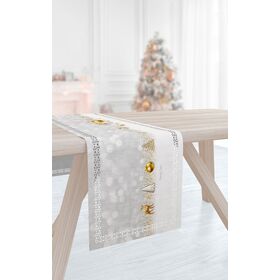 Χριστουγεννιάτικη Τραβέρσα 2033 Laser cut 40x160 Saint Clair  100% Polyester