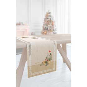 Χριστουγεννιάτικη Τραβέρσα 2035 Laser cut 40x160 Saint Clair  100% Polyester