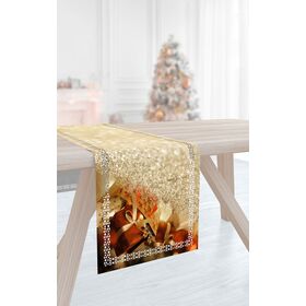 Χριστουγεννιάτικη Τραβέρσα 2038 Laser cut 40x160 Saint Clair  100% Polyester