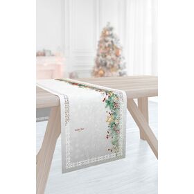 Χριστουγεννιάτικη Τραβέρσα 2029 Laser cut 40x160 Saint Clair  100% Polyester
