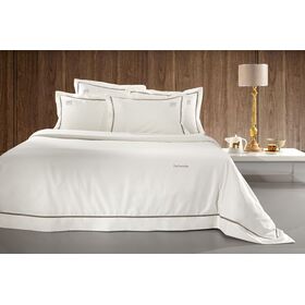Σετ 3τμχ Παπλωματοθήκη Blend Taupe-Ivory 260x260 guy Laroche  Cotton Satin