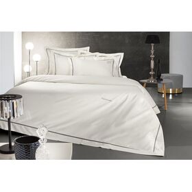 Σετ 3τμχ Παπλωματοθήκη Blend Silver-Ivory 260x260 guy Laroche  Cotton Satin
