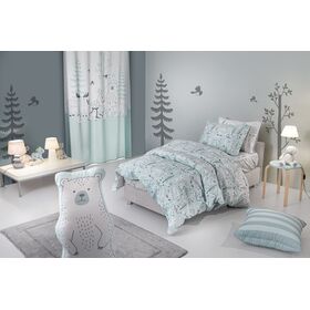 Σετ 2τμx. Παιδικής Παπλωματοθήκης Forest Mist 165x225 guy Laroche Mint 100% Cotton