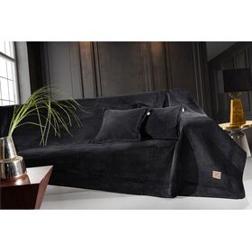 Ριχτάρι Καναπέ Rubicon Black (Διθέσιος) 170x250 guy Laroche  100% Pol.- Microfiber