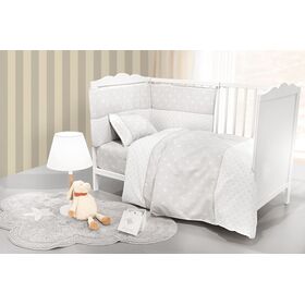 Σετ 3τμχ Βρεφική Προίκα Heaven Silver guy Laroche  100% Cotton