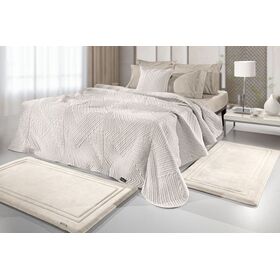 Σετ 3τμχ Χαλί Softy Ivory guy Laroche  100% Pol. With Memory Foam