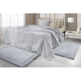 Σετ 3τμχ Χαλί Softy Silver guy Laroche  100% Pol. With Memory Foam
