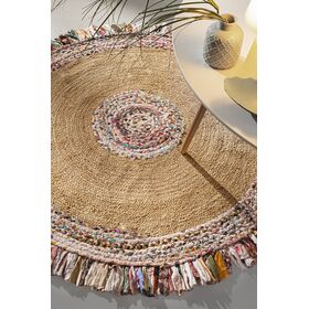Χαλί Rugget Multi Round 150εκ. guy Laroche  50% Cotton, 50% Jute