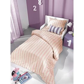 Σετ Σεντόνια 3τμχ. Pink Stripes 165x250 Saint Clair Pink 100% Βαμβάκι