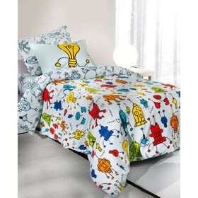 Σετ Σεντόνια 3τμχ. Robot 160x260 Saint Clair  100% Cotton