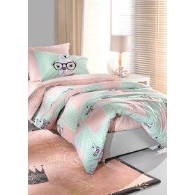 Σετ Σεντόνια 3τμχ. Rosie Mint 160x260 Saint Clair  100% Cotton