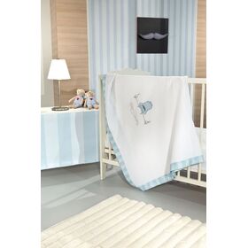 Κουβέρτα Jimmy Πικέ 110x150 Saint Clair Blue 100% Βαμβάκι