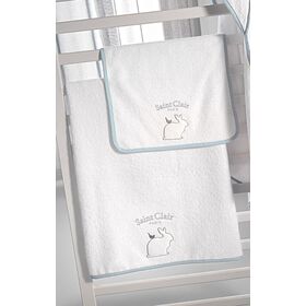 Σετ 2τμχ. Βρεφικές Πετσέτες Lapin Blue Saint Clair Blue 100% Βαμβάκι