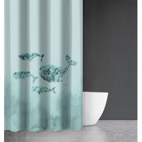Κουρτίνα Μπάνιου Seawater des 623 με Κρίκους 180x200 Saint Clair  100% Polyester