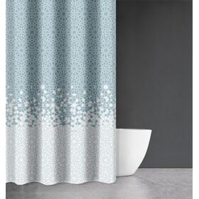 Κουρτίνα Μπάνιου Abstract des 117 sky με Κρίκους 240x185 Saint Clair  100% Polyester