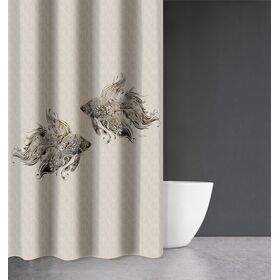 Κουρτίνα Μπάνιου Seawater des 622 με Κρίκους 240x185 Saint Clair  100% Polyester
