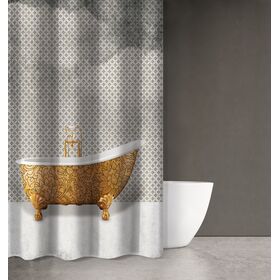 Κουρτίνα Μπάνιου Abstract des 105 με Κρίκους 180x200 Saint Clair  100% Polyester